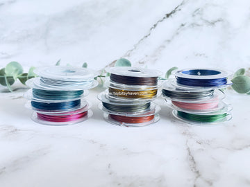 0.45mm, (Approx 10m/roll )Tiger Tail Wire, Nylon-coated Steel - Choose your colour